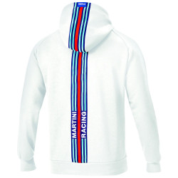 Męska bluza z kapturem Big Stripes Martini Racing – biała
