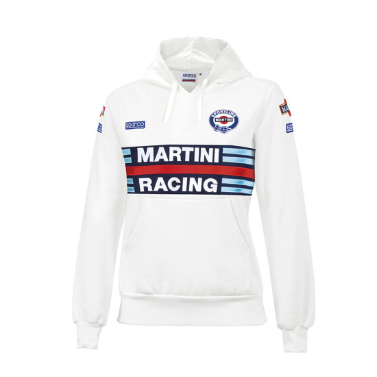 Bluza z kapturem damska Sparco Martini Racing – biała