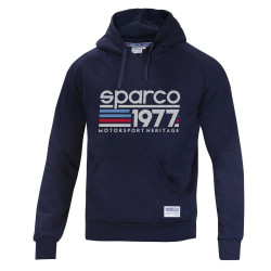 Męska bluza z kapturem Sparco 1977 – morska niebieska
