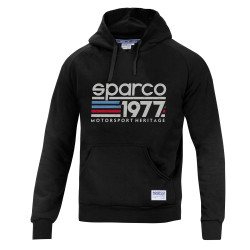 Męska bluza z kapturem Sparco 1977 – czarna