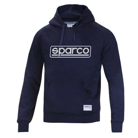 Męska bluza z kapturem Sparco Frame – morska niebieska