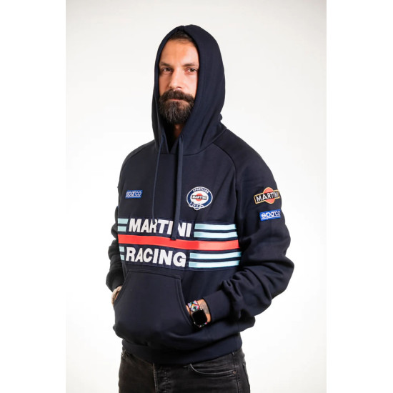 Męska bluza z kapturem Sparco Martini Racing – czarna