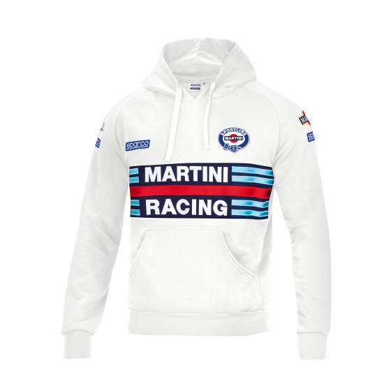 Męska bluza z kapturem Sparco Martini Racing – biała