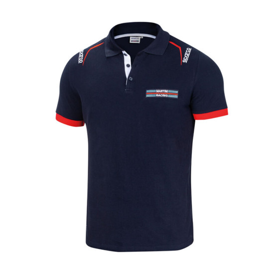 Koszulka polo z haftami Martini Racing – granatowa