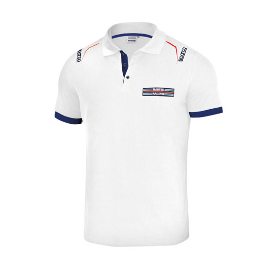 Koszulka polo z haftami Martini Racing – biała