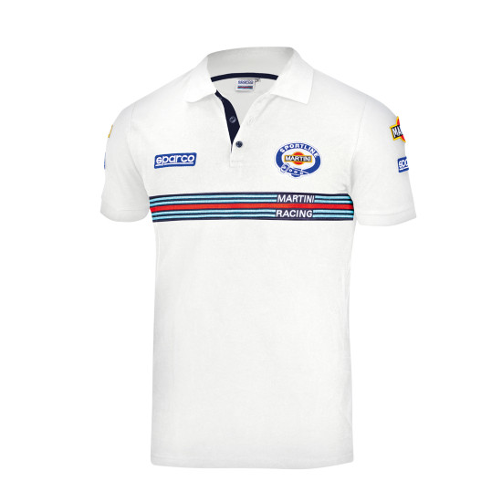 Koszulka polo Sparco Martini Racing – biała