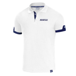 Koszulka polo z krótkim rękawem Sparco Polo Corporate – biała