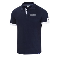 Koszulka polo z krótkim rękawem Sparco Polo Corporate – morska niebieska