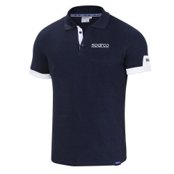 Koszulka polo z krótkim rękawem Sparco Polo Corporate – morska niebieska