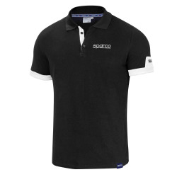 Koszulka polo z krótkim rękawem Sparco Polo Corporate – czarna
