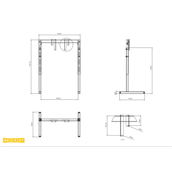 Stojak na telewizor RECART MS-01