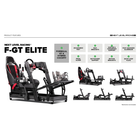 F-GT Elite Aluminium Simulator Chassis - iRacing Edition