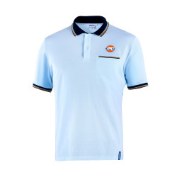 Gulf Polo Piquet Pocket - Jasnoniebieski