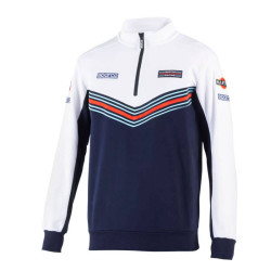 Bluza z półzamkiem Martini Racing - czarno-biała
