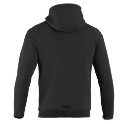 Bluza z kapturem i pełnym zamkiem Sparco - Czarna