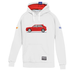 Lancia Delta HF Bluza z kapturem - Biały / Czerwony