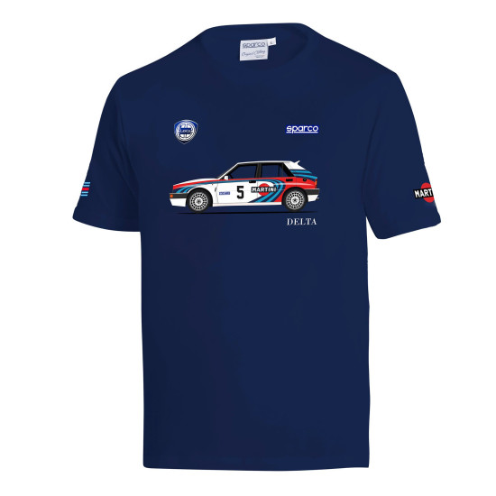 T-Shirt Lancia Delta Martini Racing - Granatowy