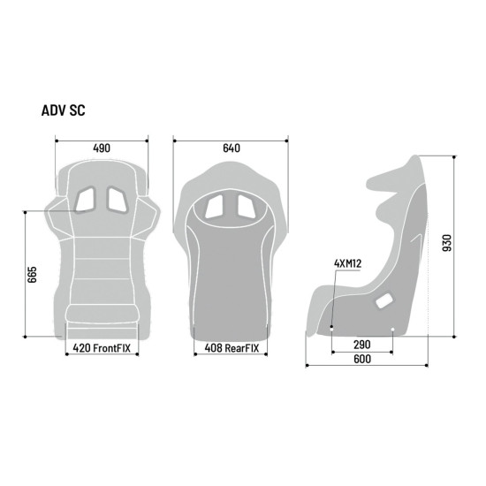 Sparco ADV-SC Fotel FIA 8862-2009
