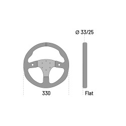 Kierownica Sparco R330B zamszowa z przyciskami